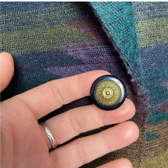 Vintage 90s Southwestern Aztec Blazer Semi-Structured Small - Picture 13 of 14